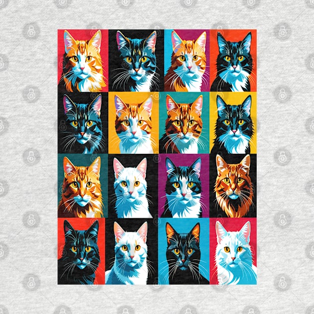 Pop Art Cat Portraits by Banyu_Urip